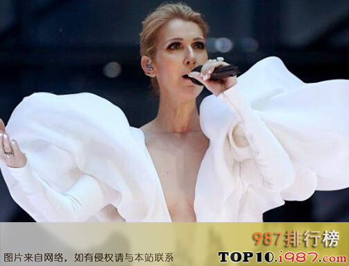 十大收入最高的女歌手之célinedion