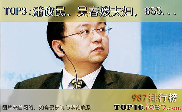 十大深圳富豪之潘政民、吴春媛夫妇，655.3亿