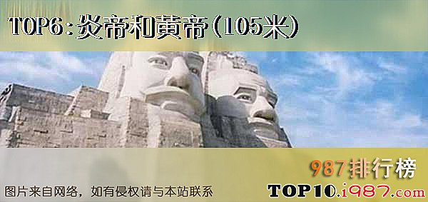 十大世界最高雕像之炎帝和黄帝(105米)