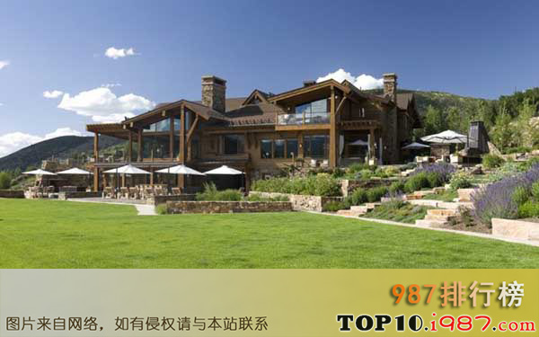 十大美国最豪华的豪宅之斯诺马斯山的度假庄园 7800万美元