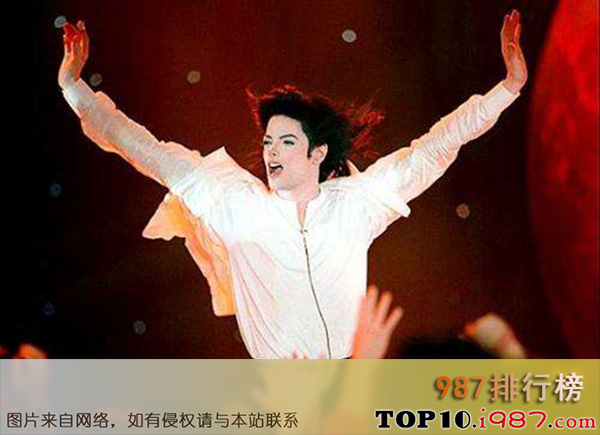 十大世界最畅销音乐人之迈克尔杰克逊