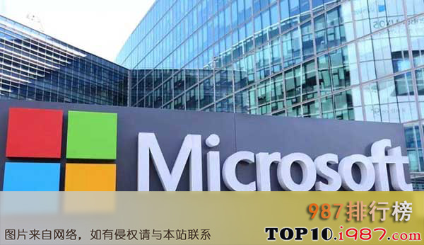 全球十大科技顶尖公司排行榜之微软