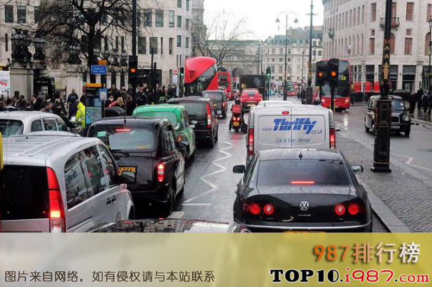 世界十大最堵车城市之伦敦