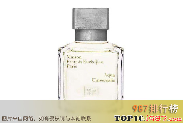 十大最受欢迎的香水之mfk aqua universalis 永恒之水淡香水