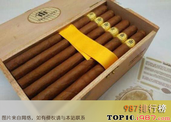 十大最贵名烟之古巴千里达木盒雪茄