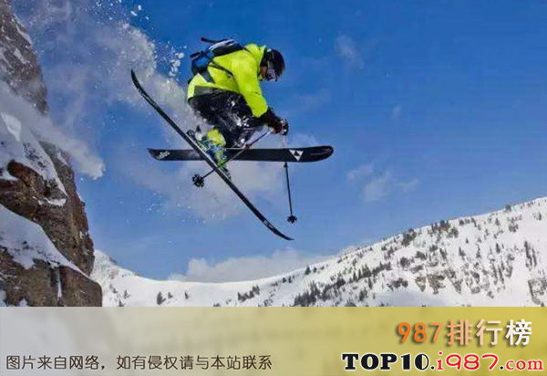 十大最危险极限运动死亡率之速降滑雪