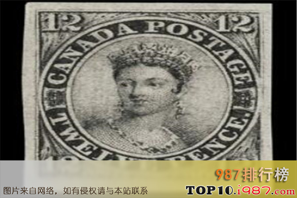 十大世界最珍贵邮票之加拿大黒女王邮票