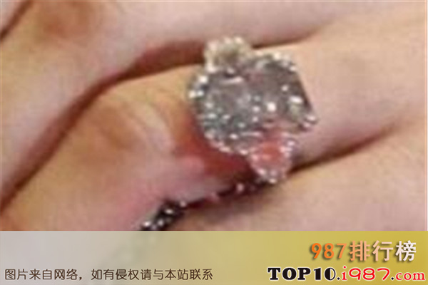 十大世界最昂贵的订婚戒指之珍妮弗·洛佩兹的订婚戒指