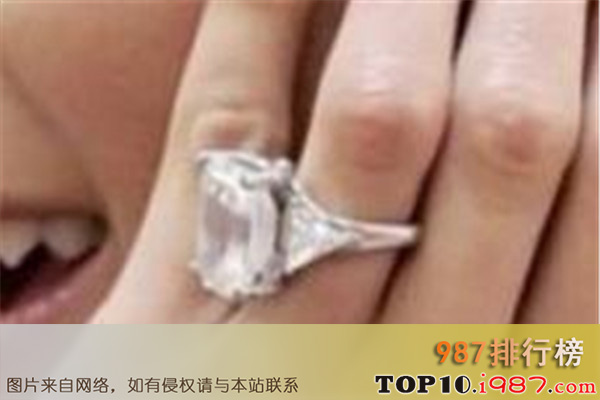 十大世界最昂贵的订婚戒指之帕丽斯·希尔顿订婚戒