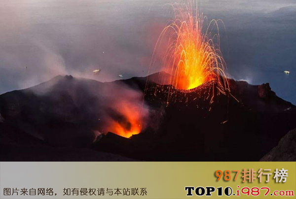 十大世界著名火山之斯特龙博利火山