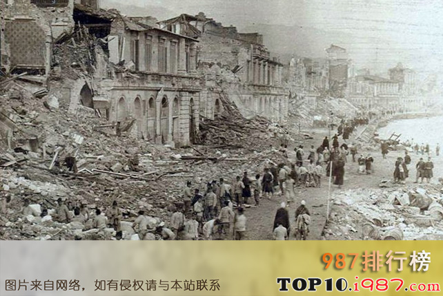十大世界海啸之1908年意大利墨西拿海啸