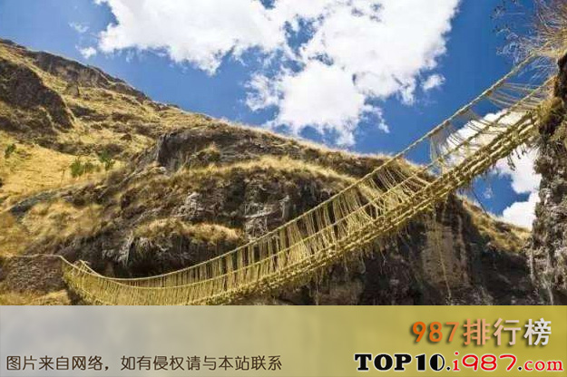 十大世界最恐怖的桥之qeswachaka吊桥