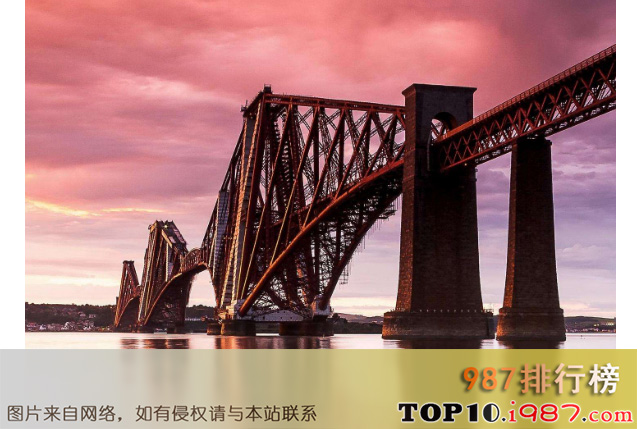 十大世界最美桥梁之福斯铁路桥