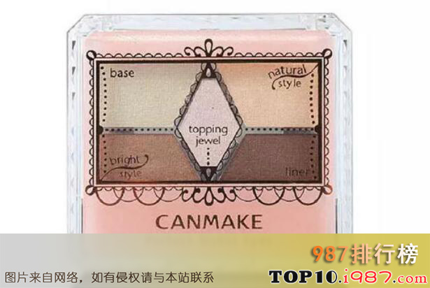 十大平价眼影10强之canmake完美雕刻裸色五色眼影