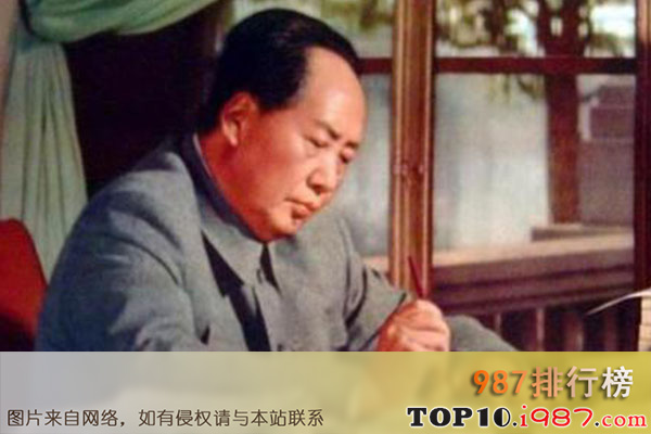 十大世界公认伟人之毛泽东