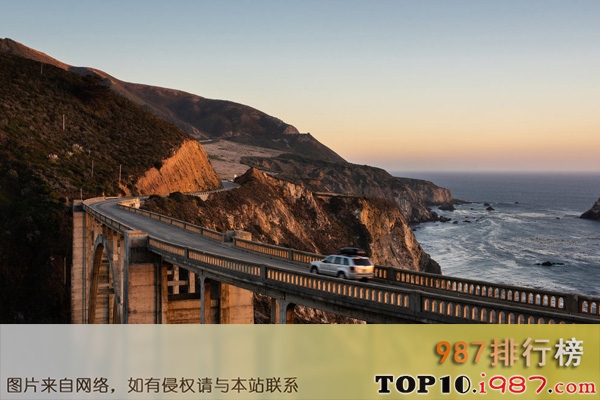 十大世界最美公路之美国加州一号公路