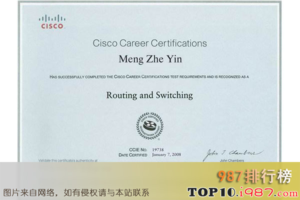 十大世界顶级证书之思科认证网络专家(ccie)