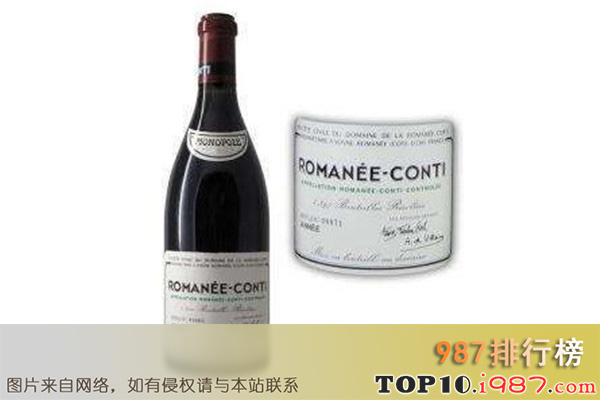 十大世界红酒收藏之罗曼尼康帝1990年