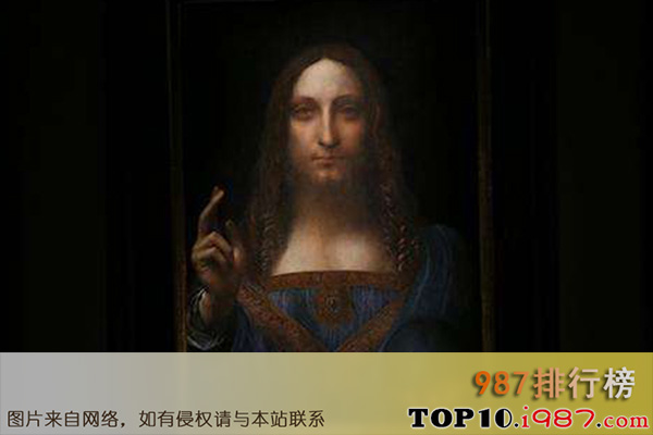十大世界最贵拍卖“第6号之《救世主》奥纳多.达.芬奇