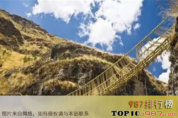 十大世界危险的桥之qeswachaka吊桥
