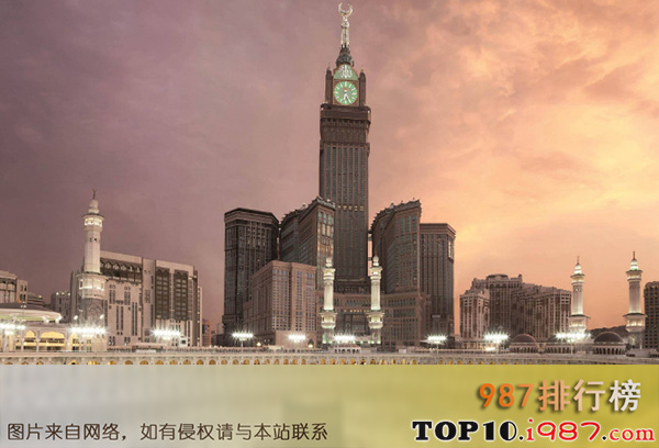 十大世界最高的建筑之麦加皇家钟塔饭店