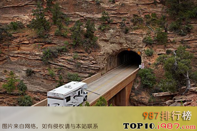 十大世界著名隧道之锡安山卡梅尔隧道