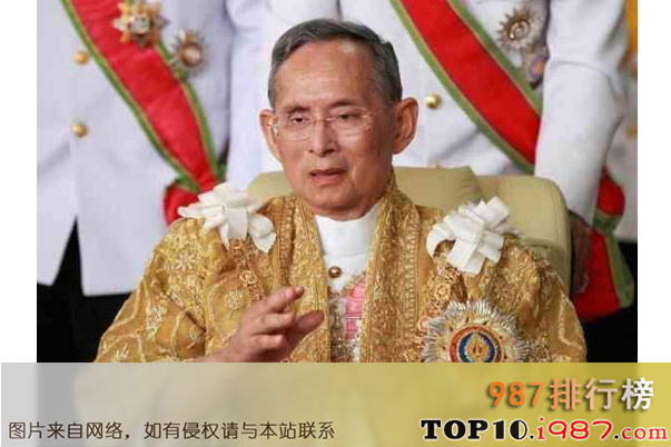 十大世界最富有的皇室之普密蓬·阿杜德