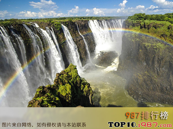 十大自然奇观之维多利亚瀑布，津巴布韦/赞比亚