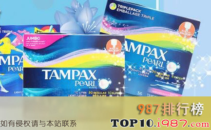 十大美国卫生巾品牌之tampax卫生棉条