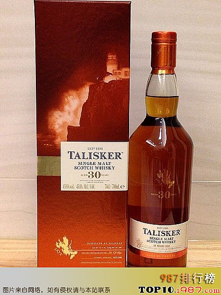 十大苏格兰威士忌品牌之大力斯可(Talisker)