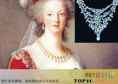 十大世界皇室珠宝之玛丽-安托瓦妮特的项链价值：3700万美元