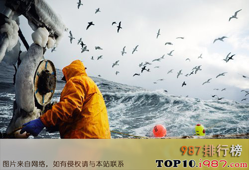 十大高危职业之第七名是商业渔民