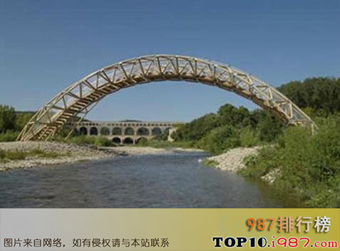 十大废品艺术品之用硬纸筒建造的大桥