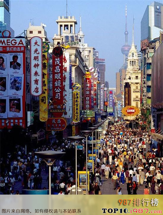 十大最著名的步行街之上海南京路步行街