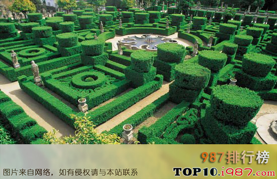 十大最梦幻花园迷宫之葡萄牙主教宫(bishop's palace)花园