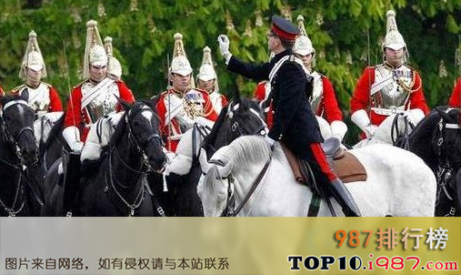 十大世界历史上骑兵之“最”之最注重自己形象的骑兵部队--英国皇家骑兵队