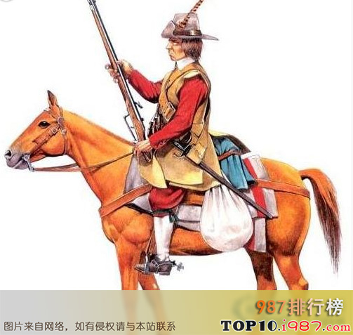 十大世界历史上骑兵之“最”之最不专业的骑兵部队--龙骑兵