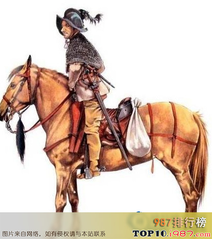 十大世界历史上骑兵之“最”之最早大规模列装火器的骑兵部队--黑衫骑士