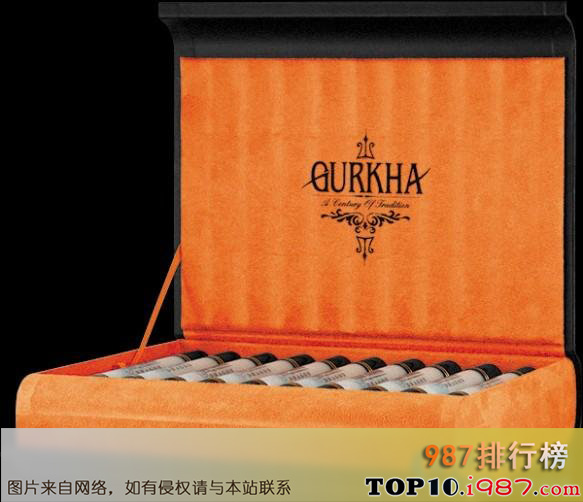 十大世界最贵雪茄之gurkha black dragon雪茄 $ 1,150.00
