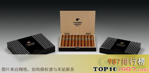 十大世界最贵雪茄之cohibabehike雪茄 每支470.00美元