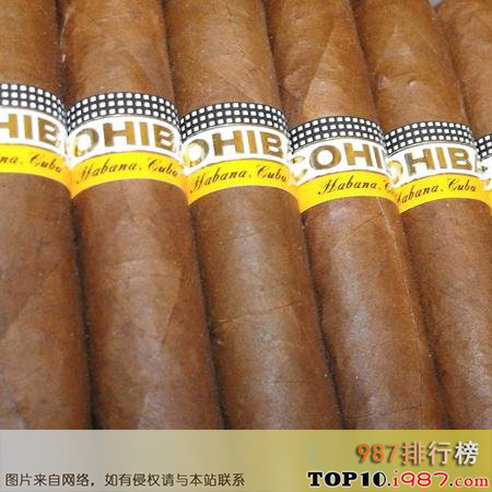 十大世界最贵雪茄之科伊巴（cohiba esplendido）每支34.00美元