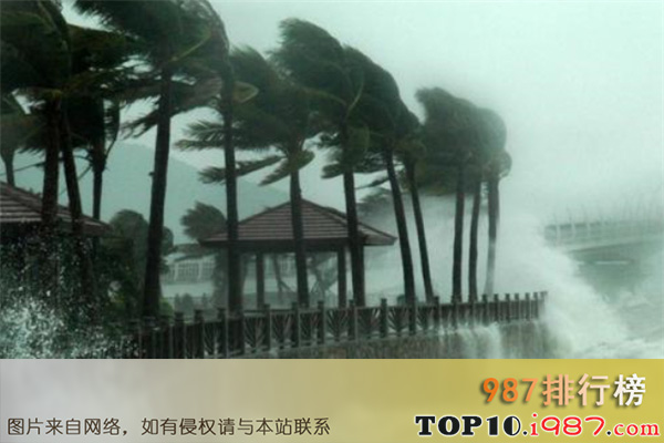 十大最恐怖台风之泰培