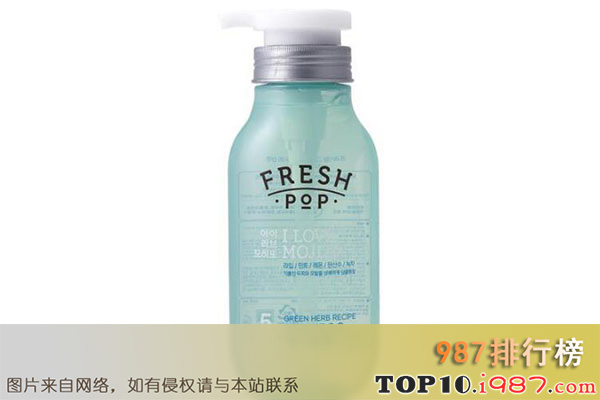十大韩国名牌洗发水之爱茉莉fresh pop清爽无硅油洗发水