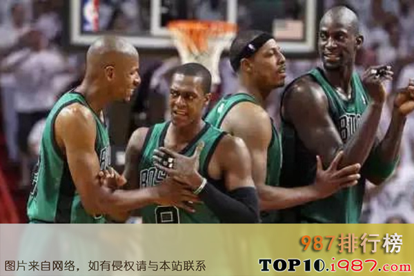 十大nba史上超级三巨头之加内特+皮尔斯+雷·阿伦