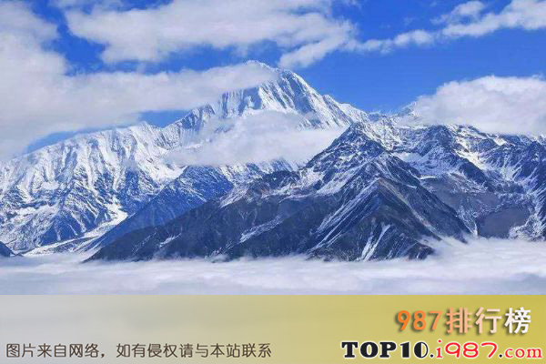 十大境内最高山峰之贡嘎雪山
