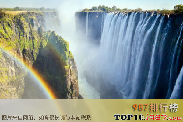 十大世界水上奇迹之津巴布韦和赞比亚之间的维多利亚瀑布
