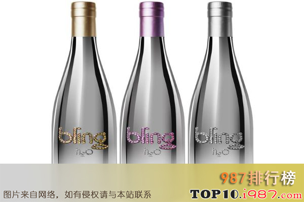 十大世界奢侈矿泉水之bling h2o