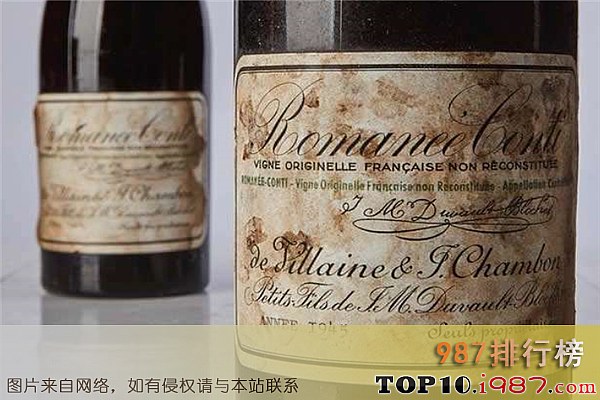 十大世界最贵红酒之1945年罗曼尼·康帝葡萄酒
