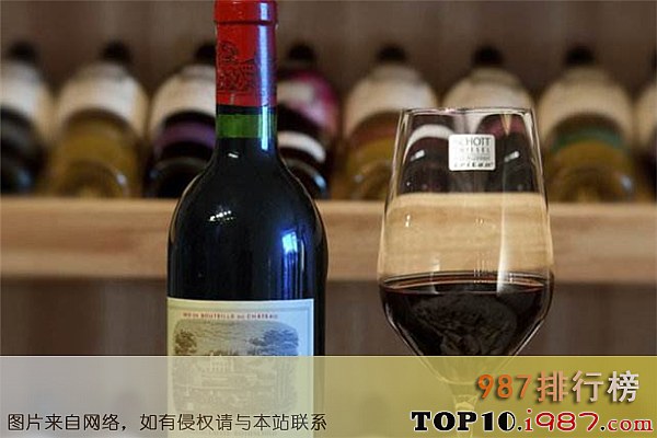 十大世界最贵红酒之1787年拉菲古堡红葡萄酒