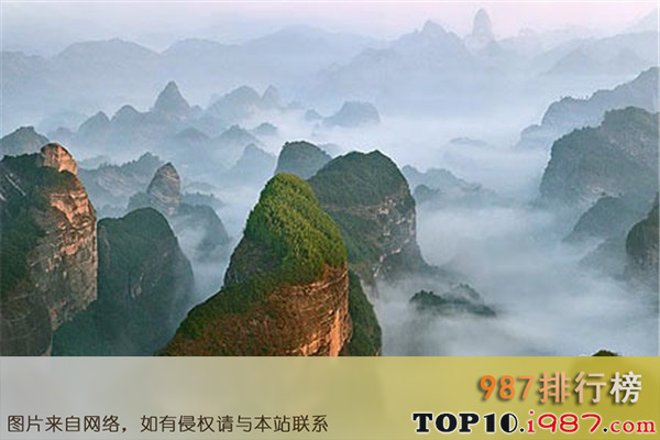 韶关十大风景名胜排名之中国丹霞山世界地质公园